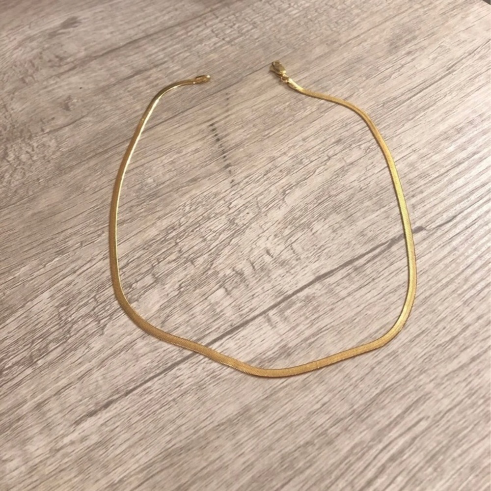 18k gold filled herringbone necklace (new!)